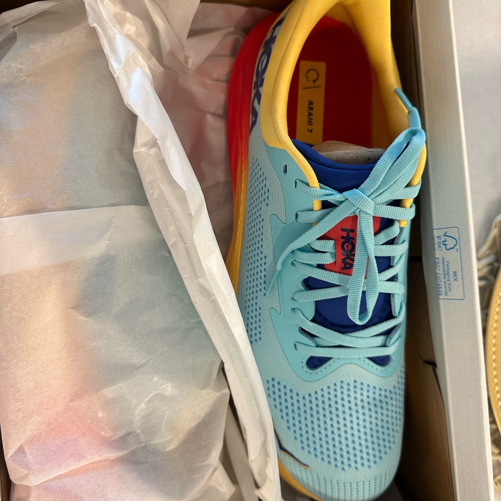 HOKA Men's Athletic Shoes - Blue and Red